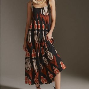 Anthropologie Nikki Pleated Maxi Dress